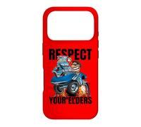 Respect Your Elders Funny Classic Car Cartoon Illustration Case for iPhone 17 Pro