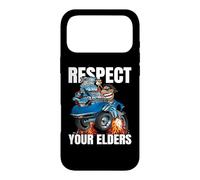 Respect Your Elders Funny Classic Car Cartoon Illustration Case for iPhone 17 Pro Max