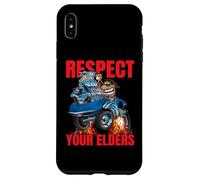 Respect Your Elders Funny Classic Car Cartoon Illustration Case for iPhone XS Max