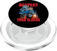 Respect Your Elders Funny Classic Car Cartoon Illustration PopSockets PopGrip for MagSafe