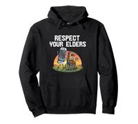 Respect Your Elders Funny Retro Gaming Video Game Men Women Pullover Hoodie