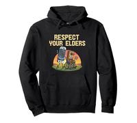 Respect Your Elders Funny Retro Gaming Video Game Men Women Pullover Hoodie