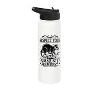 Respect Your Local Community Members Possum Opossum Stainless Steel Insulated Water Bottle