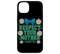 Respect Your Mom Earth Environmental Activism Retro Desig Case for iPhone 14 Plus