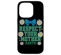 Respect Your Mom Earth Environmental Activism Retro Desig Case for iPhone 14 Pro