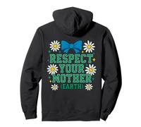 Respect Your Mom Earth Environmental Activism Retro Desig Pullover Hoodie
