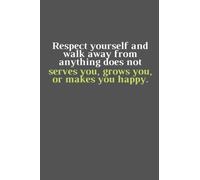 Respect yourself and walk away from anything does not serves you, grows you, or makes you happy.