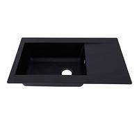 respekta ALINEO100 Kitchen Sink,Black,86 x 50 cm