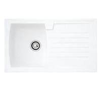 Kitchen Sink Built-in Sink Granite Mineralite 86 x 50 White Respekta Boston