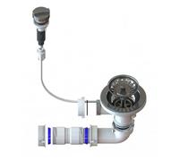 respekta Eccentric Fitting for Sinks with 90 mm Strainer Basket/Kitchen Drain Set as Replacement for 1 - or 1 1/2 Basin Sinks/Eccentric