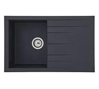 Kitchen Sink Built-in Sink Granite Mineralite 80 x 50 Black Respekta Houston