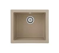 Respekta Ohio Mineralite Sink in Sand Beige / 1 Basin Built-in Sink 50 x 44 cm/Suitable for Base Cabinets from 50 cm Wide