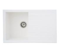 respekta Sink, 60% composite material of minerals and glass fibres, 40% resin, White, 80 cm