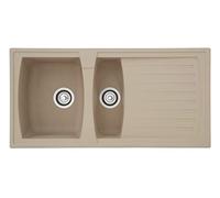 Kitchen Sink Built-in Sink Granite Mineralite 100 x 50 Beige Respekta Boston
