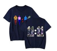 Respeto Chris Brown THE 11:11 TOUR T-shirt Rapper Concerts Merch Unisex Casual Fashion Short Sleeve Tee Streetwear XS-3XL-Blue||M