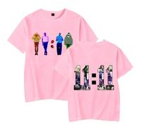 Respeto Chris Brown THE 11:11 TOUR T-shirt Rapper Concerts Merch Unisex Casual Fashion Short Sleeve Tee Streetwear XS-3XL-Pink||XL