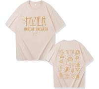 Respeto Cotton Shirt Hozier Music Album T-Shirt Steetswear Men Women Hozier Unheard T-Shirt O Neck Short Sleeve Fan Shirt XS-3XL-Khaki||M