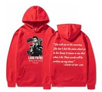 Respeto Hoodie Li-am Singer Pa-yne Printed Pullover for Men Women Harajuku Hip Hop Sweatshirt Singer Fan Hoodie XS-3XL-Red||x_s