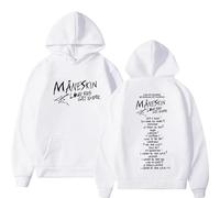 Respeto Hoodie Mane-skin Men's Long Sleeve Pullover Fashionable Hip Hop Oversized Hooded Sweatshirt Fleece Warm Pullover XS-3XL-White||3XL