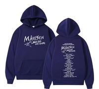 Respeto Hoodie Mane-skin Men's Long Sleeve Pullover Fashionable Hip Hop Oversized Hooded Sweatshirt Fleece Warm Pullover XS-3XL-Blue||M