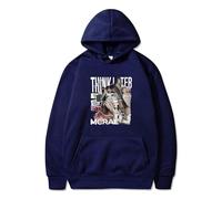 Respeto Hoodie Tate McRae Think Later Printed Tour Long Sleeve Hoodie Street Hip Hop Pullover Men's Women's Hooded Sweatshirt Hip Hop Apparel XS-3XL-Blue||S