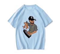 Respeto J Dilla Unisex Short Sleeve T-Shirt Men Women DJ Keyboard Player Street Print T-Shirt Rapper Harajuku Pullover T-Shirt XS-4XL-Blue||4XL