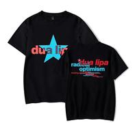 Respeto Men's T-shirt Dua Lipa Merch T-shirt Tee Fashion Men's and Women's T-shirt Sweatshirt Summer Casual Short Sleeve T-shirt XS-3XL-Black||3XL