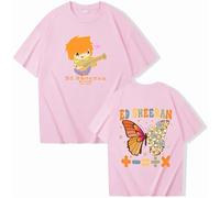 Respeto T-shirt Ed Sheeran The Mathematics Tour Short Sleeve T-shirt O-neck Summer Casual Shirt Fans Tops T-shirt for Men and Women XS-3XL-Pink||S