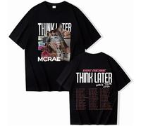 Respeto T-Shirt Tate Mcrae The-Think-Later World Tour T-Shirt Unisex Harajuku O-Neck Short Sleeve Shirt Cotton T-Shirt Fan Gift XS-3XL-Black||XS