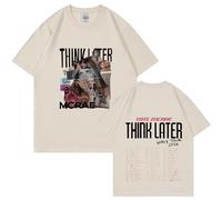 Respeto T-Shirt Tate Mcrae The-Think-Later World Tour T-Shirt Unisex Harajuku O-Neck Short Sleeve Shirt Cotton T-Shirt Fan Gift XS-3XL-Khaki||S