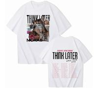 Respeto T-Shirt Tate Mcrae The-Think-Later World Tour T-Shirt Unisex Harajuku O-Neck Short Sleeve Shirt Cotton T-Shirt Fan Gift XS-3XL-White||XS