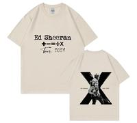 Respeto T-shirts Concert Tour Ed Sheeran Memorial T-shirts Crew Neck Short Sleeve Shirts Fan Memorial T-shirts Men's and Women's Cotton Oversized Hip Hop T-shirts XS-3XL-Khaki||XS