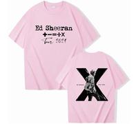 Respeto T-shirts Concert Tour Ed Sheeran Memorial T-shirts Crew Neck Short Sleeve Shirts Fan Memorial T-shirts Men's and Women's Cotton Oversized Hip Hop T-shirts XS-3XL-Pink||3XL