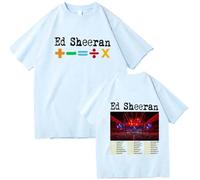 Respeto T-Shirts Ed Sheeran T-Shirts Unisex Pop Music T-Shirts Vintage Hip Hop T-Shirts Oversized Streetwear Unisex Crew Neck Loose T-Shirts XS-3XL-Aqua blue||XS