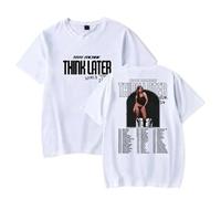 Respeto Tate Mcrae T-Shirt Think Later World Tour Merchandise Short Sleeve Women's Men's Summer Casual T-Shirt Cotton T-Shirt XS-3XL-White||M