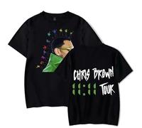 Respeto Tshirt Chris Brown 11:11 Tour Trend Graffiti T-Shirt Unisex O Neck Short Sleeve Shirt Fan Gift Cool T Shirt Hip-Hop Artist Cotton T-Shirt XS-3XL-Black||L