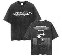 Respeto Washed Vintage T-Shirt at-ee-z World Tour Concert Printed Cotton T-Shirt Men's and Women's Hip-hop Street Short Sleeves Cotton Sports Tops XS-3XL-SEVEN||s