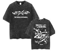 Respeto Washed Vintage T-Shirt at-ee-z World Tour Concert Printed Cotton T-Shirt Men's and Women's Hip-hop Street Short Sleeves Cotton Sports Tops XS-3XL-FIVE||x_l