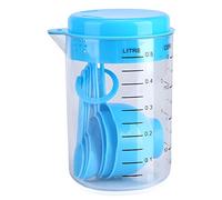Respicefinem 1 5 10X Plastic Measuring Cups and Spoons Set with 500Ml Cup 2.5-80Ml Spoons for Kitchen Baking Coffee Craft Home Cooking Tools