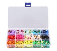 Respicefinem 1 Box Thumb Tacks 15 Colors Colored Rubberized Flat Head Painting Decorative Tacks Push Pins With Clear Box For Easy Storage Ideal For Home Office Classroom Dorm Notic