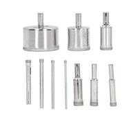 Respicefinem 10 Pcs Diamond Drill Bits Labor Saving Sharp Drill Bits for Glass Marble Ceramic Tiles and Other Materials with 3 50mm Hole Saw Achieving High Precise and Glossy