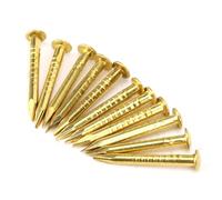 Respicefinem 100 Pieces Round Head Brad Brass Hardware Nails Furniture Hinge Hardware Accessories for Wood Home Decoration 10mm/15mm/18mm/22mm (15mm long)