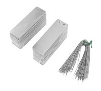 Respicefinem 100pcs Aluminum Plant Tags Double Sided Write On Metal Labels for Outdoor Gardening High Durability Tree Identification Tags