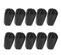 Respicefinem 10Pcs Climbing Poles Rubber Tip Foot Cover Walking Stick Tip Protectors Quality Durable Rubber For Hiking With Standard Size Interface And Integrated Metal Gasket