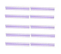 RespiceFinem 10pcs Spiral Binding Spool Set with 130 Sheet Capacity 30 Holes 16 mm Diameter Blue Ideal for Office Classroom Library (Purple)