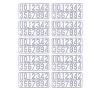 Respicefinem 10Set Plastic Number Tag Detachable Number Sign For Apartment Beehive Clear Large Digit Marking Durable Outdoor Indoor Use