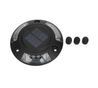 Respicefinem 12 LEDs Solar Dock Light High Performance Solar Powered Aluminum Alloy Light Ideal for Outdoor Environments Such As Driveways Decks and (Yellow Light)
