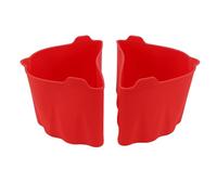 Respicefinem 2 Pack Slow Cooker Liner 6 7QT Silicone Cook Pot Divider For 2 Dishes At Once Family Gatherings Safe Reusable Grey (Red)