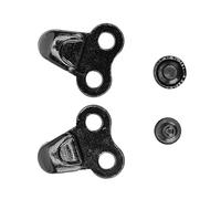 Respicefinem 20 Sets Metal Boot Lace Hooks with Rivets Alloy Shoelace Buckles for Repairing Leather Boots Shoes and DIY Craft Projects (Two-Legged Strap)