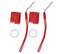 Respicefinem 2pcs Portable Door Handle Alarm Theft Vibration Triggered ABS Material for Travel Car Hotel Lightweight Easy to Install (Red)